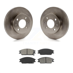 Front Disc Brake Rotors And Semi-Metallic Pads Kit For 2000-2005 Hyundai Accent K8S-100421