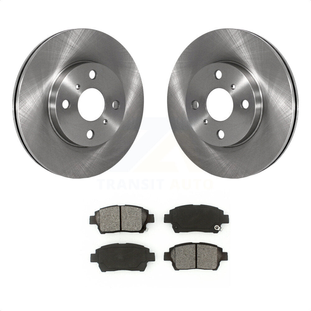 Front Disc Brake Rotors And Semi-Metallic Pads Kit For 2004-2006 Scion xB xA K8S-100425 by Transit Auto