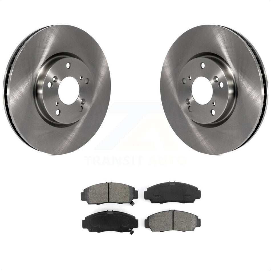 Front Disc Brake Rotors And Semi-Metallic Pads Kit For 2004-2005 Acura TL Automatic transmission K8S-100427 by Transit Auto