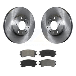 Front Disc Brake Rotors And Semi-Metallic Pads Kit For 2003-2005 Mazda 6 K8S-100440