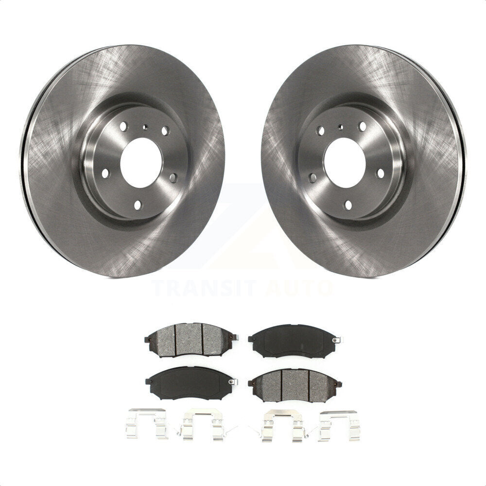 Front Disc Brake Rotors And Semi-Metallic Pads Kit For INFINITI Nissan G37 Murano G35 M35 370Z 350Z EX35 M37 QX70 G25 Q70 Q70L M45 Q40 QX50 M56 EX37 M35h K8S-100445 by Transit Auto