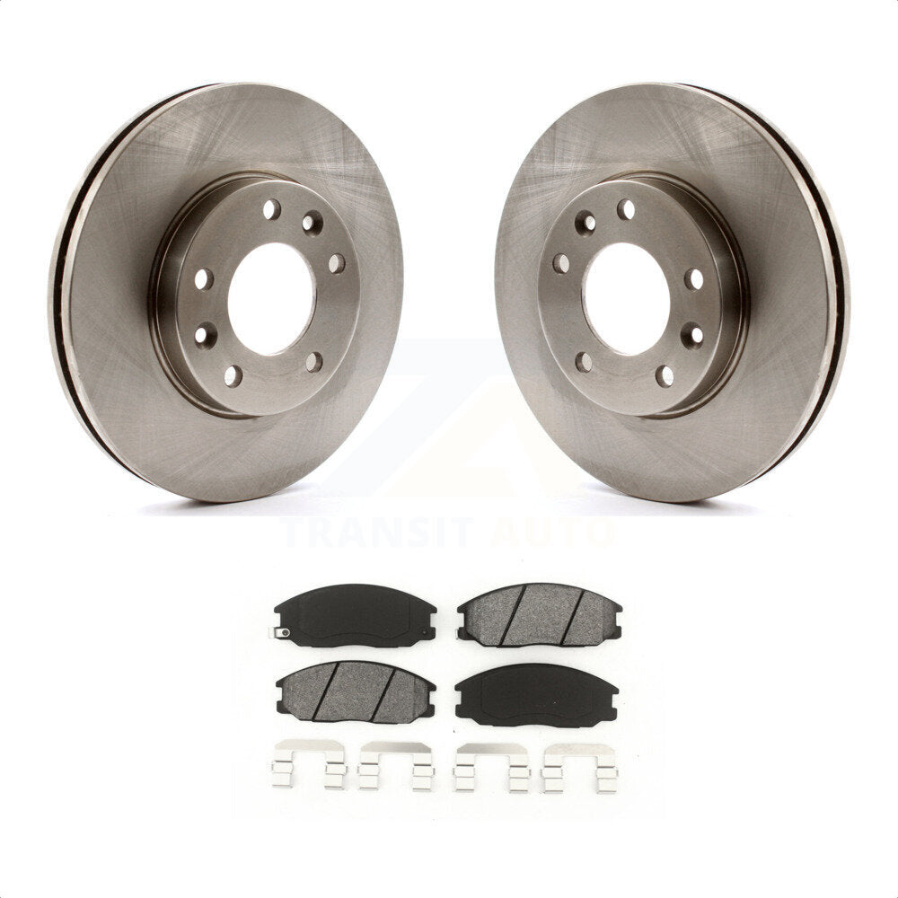 Front Disc Brake Rotors And Semi-Metallic Pads Kit For Kia Sedona K8S-100450 by Transit Auto