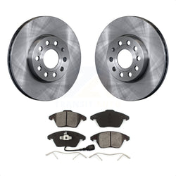 Front Disc Brake Rotors And Semi-Metallic Pads Kit For Volkswagen Jetta Beetle Golf Rabbit Eos Audi A3 GTI Quattro K8S-100483
