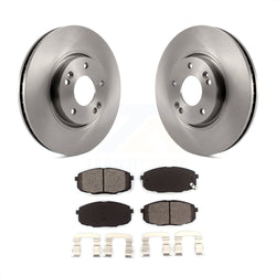 Front Disc Brake Rotors And Semi-Metallic Pads Kit For Kia Forte Koup Forte5 K8S-100486