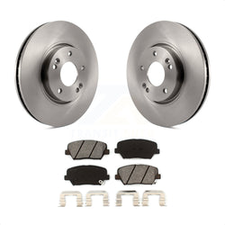 Front Disc Brake Rotors And Semi-Metallic Pads Kit For 2014-2017 Kia Rondo K8S-100488