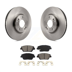 Front Disc Brake Rotors And Semi-Metallic Pads Kit For Hyundai Sonata Kia Optima K8S-100489