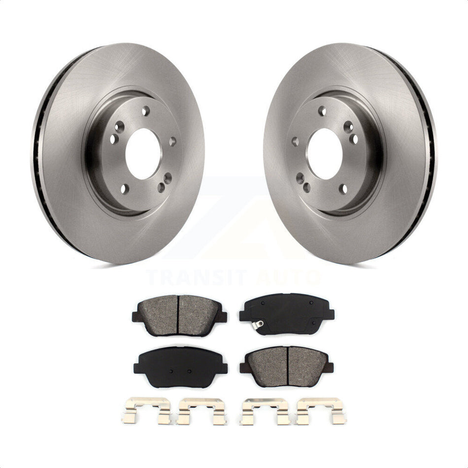 Front Disc Brake Rotors And Semi-Metallic Pads Kit For Hyundai Sonata Kia Optima K8S-100489 by Transit Auto