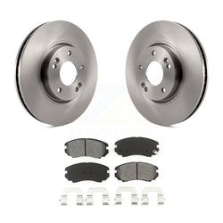 Front Disc Brake Rotors And Semi-Metallic Pads Kit For 2006-2010 Hyundai Sonata 3.3L K8S-100493