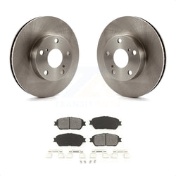 Front Disc Brake Rotors And Semi-Metallic Pads Kit For 2005-2015 Toyota Tacoma With 5 Lug Wheels K8S-100494