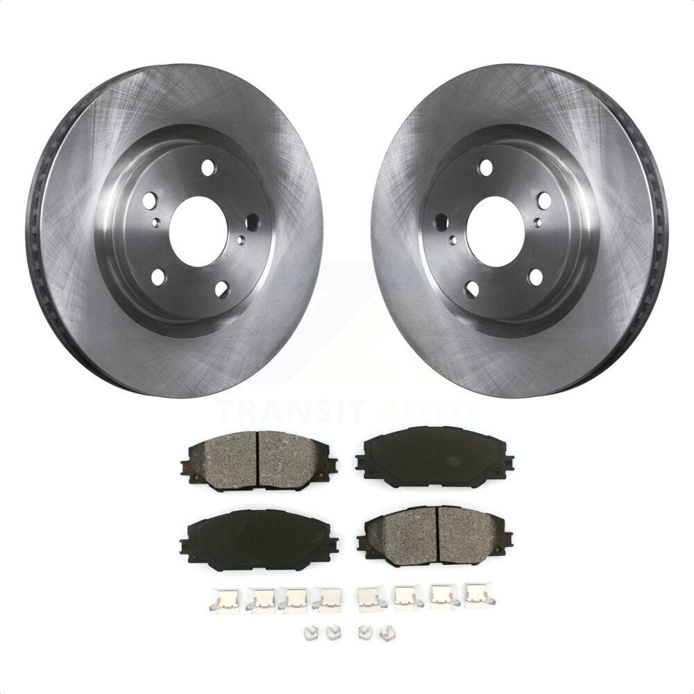 Front Disc Brake Rotors And Semi-Metallic Pads Kit For Toyota RAV4 Scion tC Matrix Pontiac Vibe Corolla iM Mirai K8S-100498 by Transit Auto