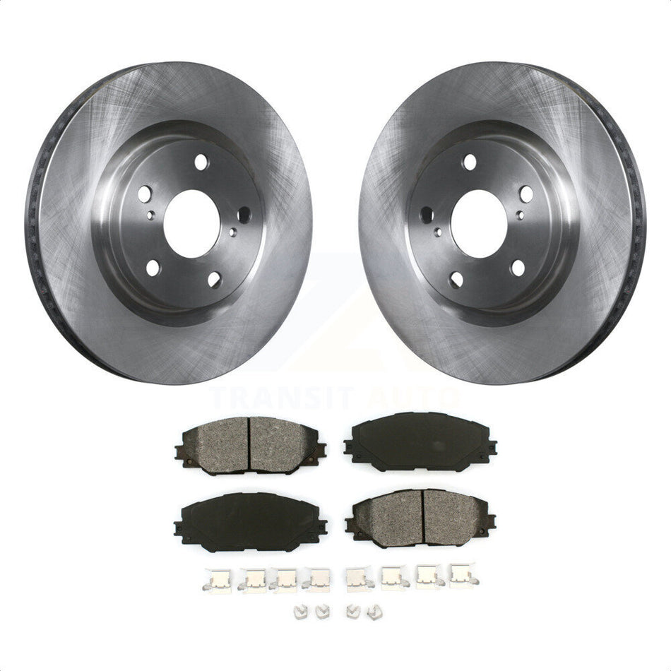 Front Disc Brake Rotors And Semi-Metallic Pads Kit For Toyota RAV4 Scion tC Matrix Pontiac Vibe Corolla iM Mirai K8S-100498 by Transit Auto