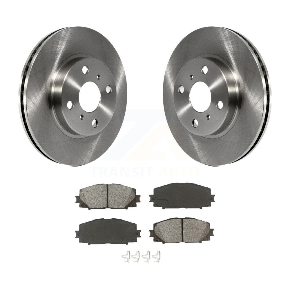 Front Disc Brake Rotors And Semi-Metallic Pads Kit For Toyota Yaris Prius C Scion iQ K8S-100501 by Transit Auto