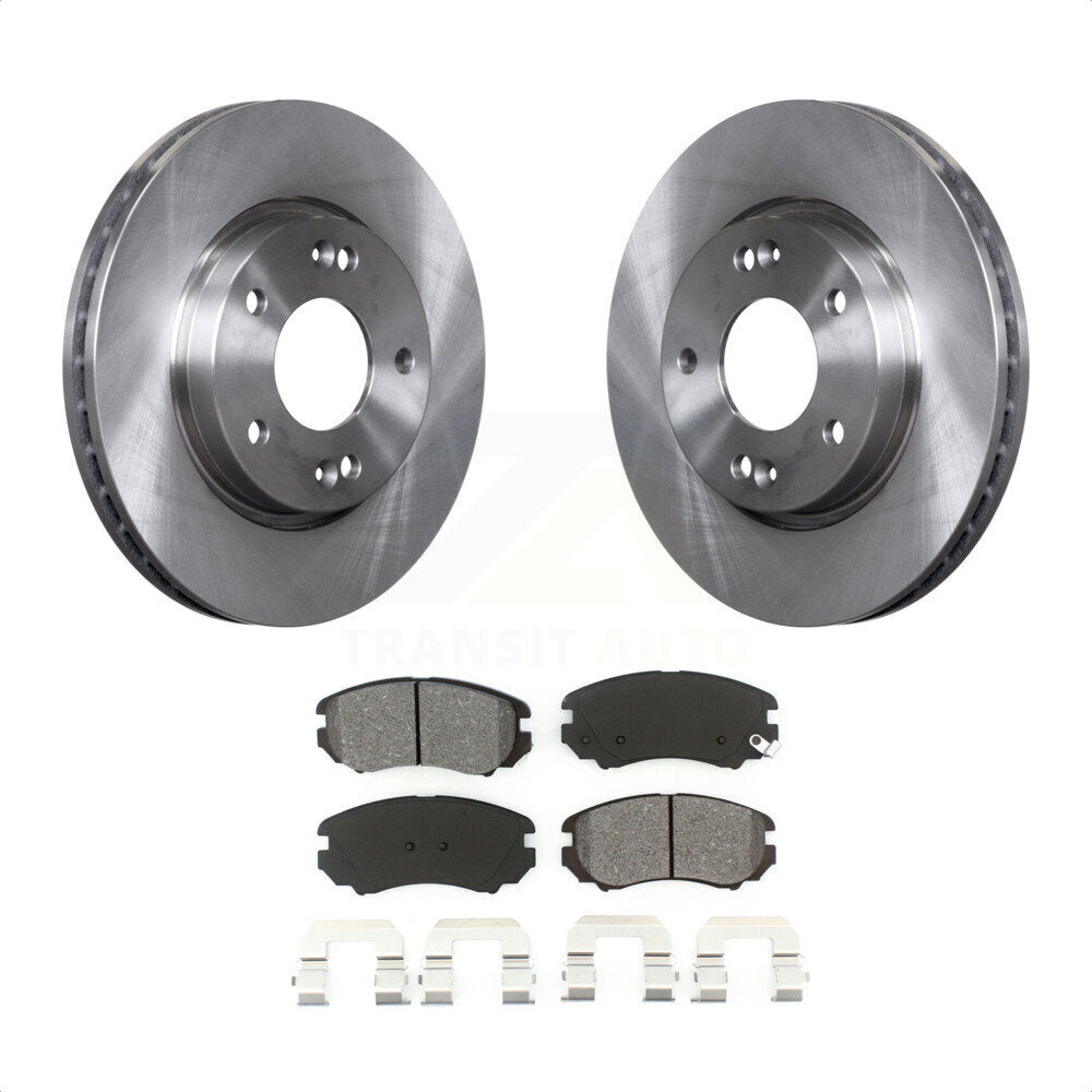 Front Disc Brake Rotors And Semi-Metallic Pads Kit For Hyundai Elantra K8S-100508 by Transit Auto