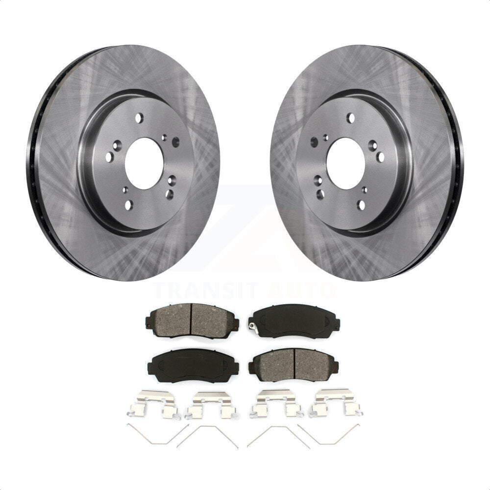 Front Disc Brake Rotors And Semi-Metallic Pads Kit For Honda CR-V Crosstour Accord K8S-100512 by Transit Auto