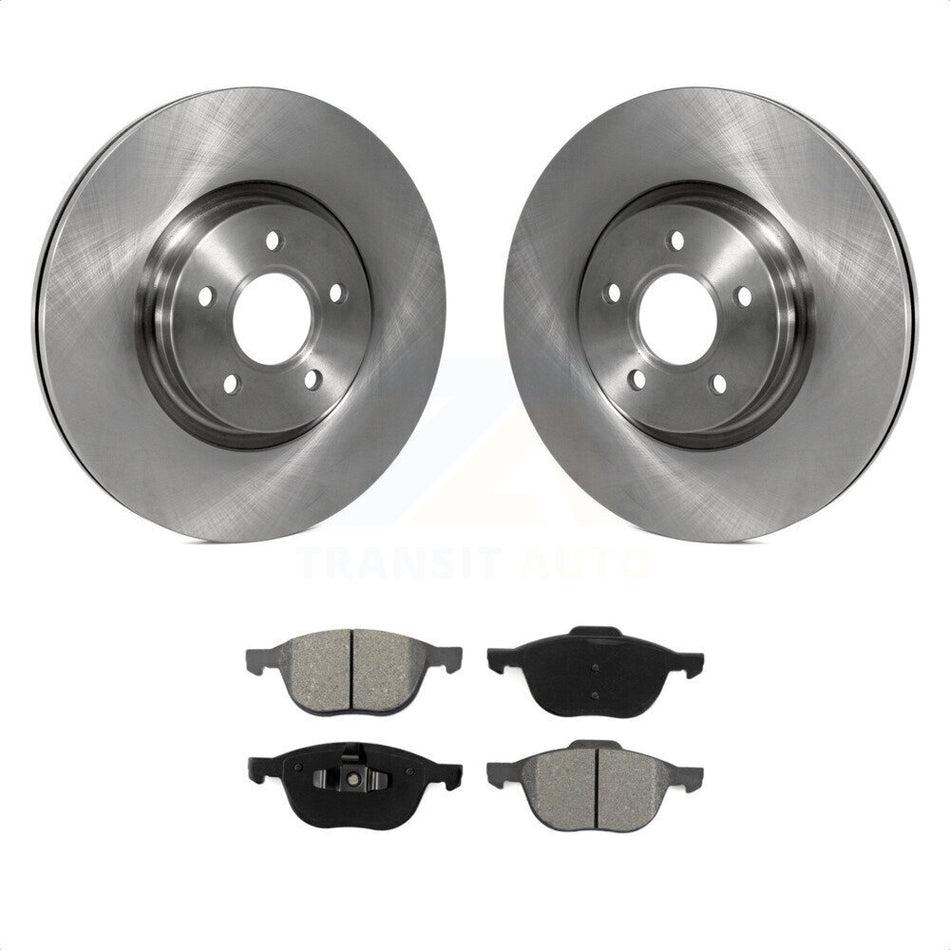 Front Disc Brake Rotors And Semi-Metallic Pads Kit For 2014 Ford Connect 104.8" wheel base K8S-100522 by Transit Auto