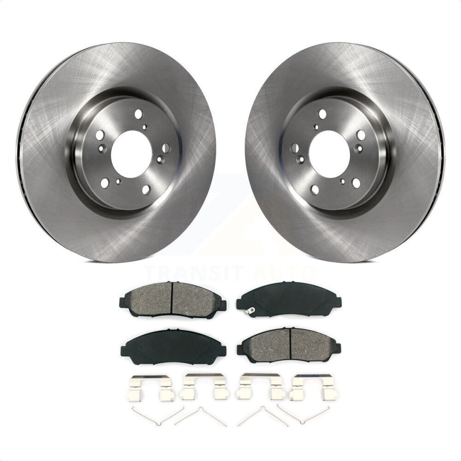 Front Disc Brake Rotors And Semi-Metallic Pads Kit For Honda Pilot Acura MDX RLX ZDX K8S-100530 by Transit Auto