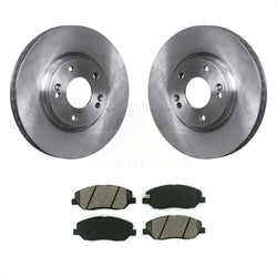 Front Disc Brake Rotors And Semi-Metallic Pads Kit For 2007-2009 Hyundai Santa Fe K8S-100539