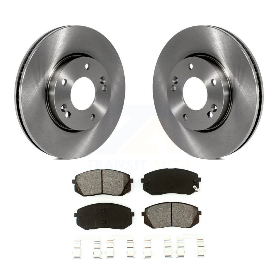 Front Disc Brake Rotors And Semi-Metallic Pads Kit For 2007-2009 Kia Rondo K8S-100540 by Transit Auto