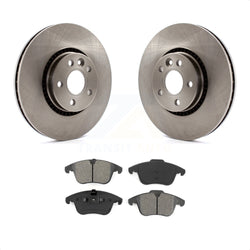 Front Disc Brake Rotors And Semi-Metallic Pads Kit For 2008-2015 Land Rover LR2 K8S-100555