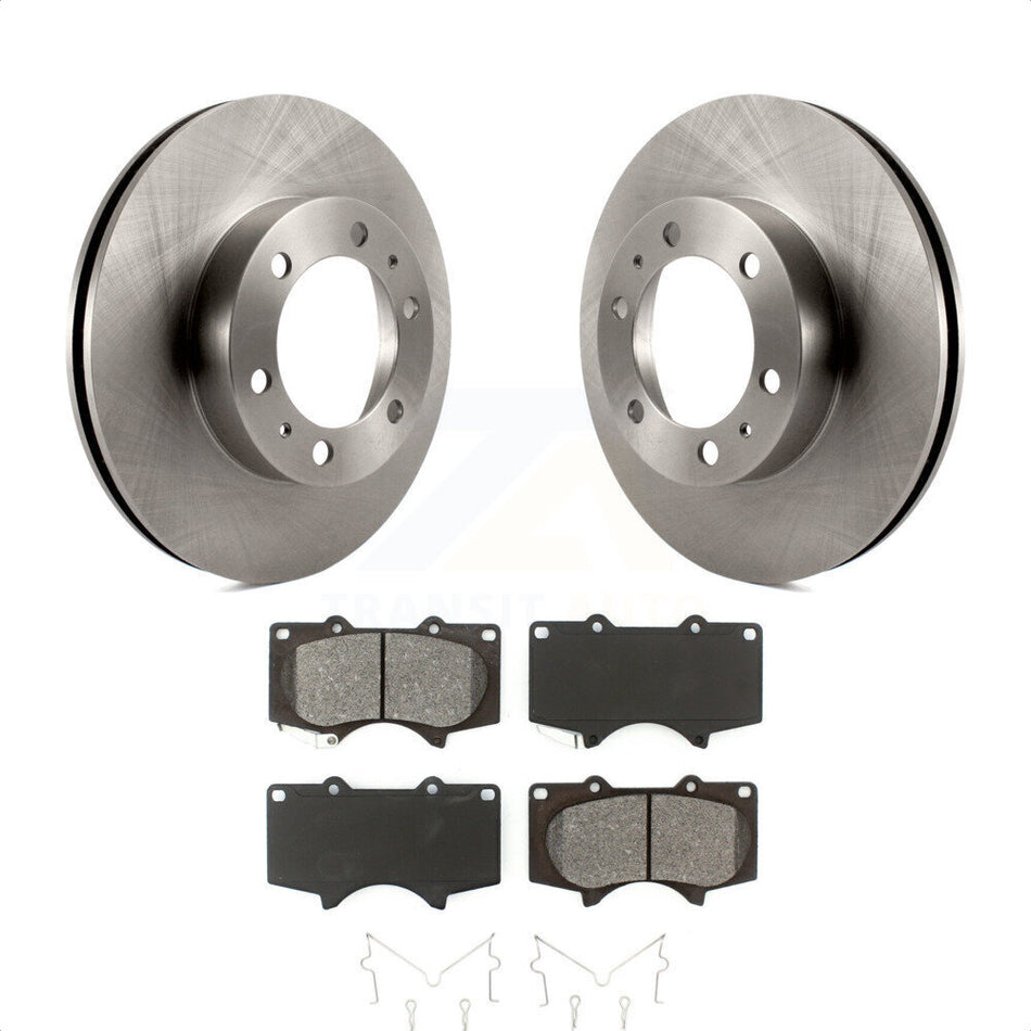 Front Disc Brake Rotors And Semi-Metallic Pads Kit For Toyota Tacoma 4Runner FJ Cruiser K8S-100568 by Transit Auto