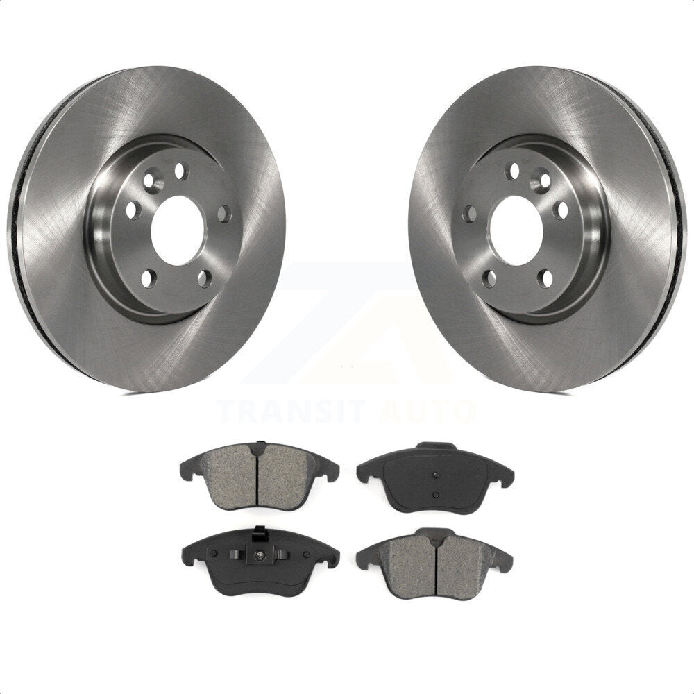 Front Disc Brake Rotors And Semi-Metallic Pads Kit For Volvo S60 XC70 S80 Land Rover Range Evoque V60 V70 K8S-100578 by Transit Auto