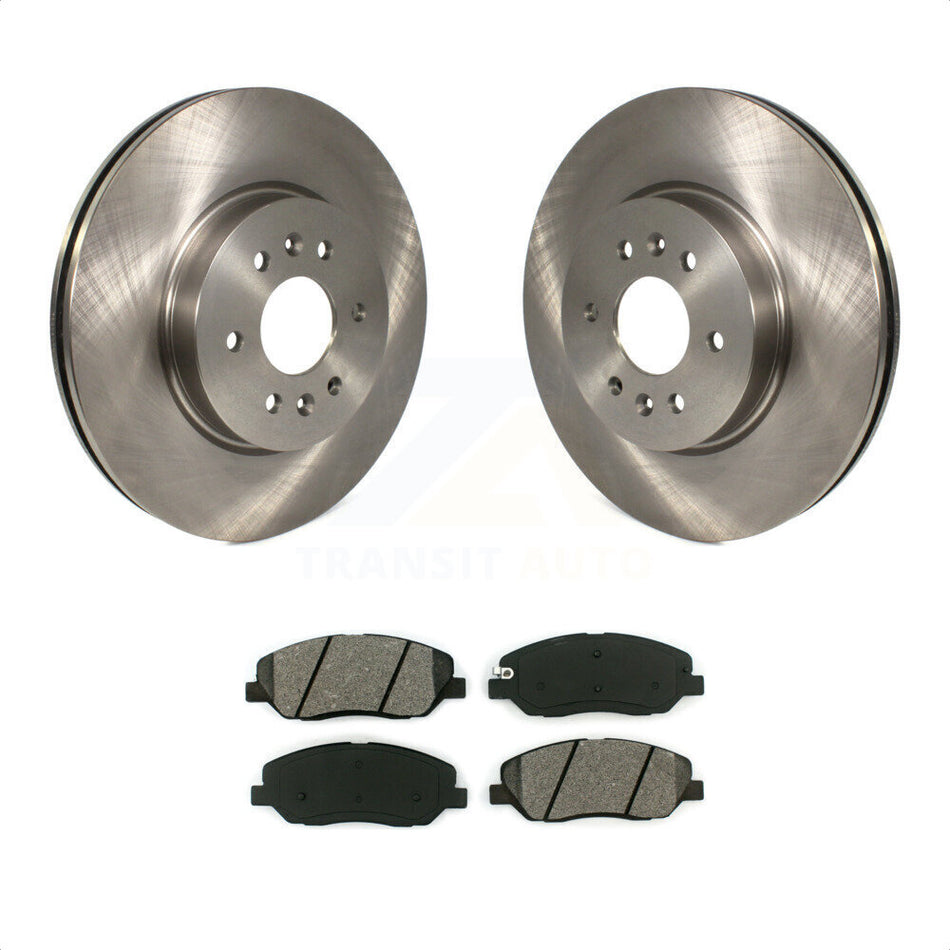 Front Disc Brake Rotors And Semi-Metallic Pads Kit For 2009-2011 Kia Borrego K8S-100580 by Transit Auto