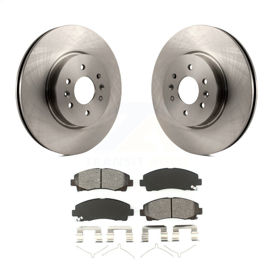 Front Disc Brake Rotors And Semi-Metallic Pads Kit For 2009-2014 Acura TL K8S-100582 by Transit Auto