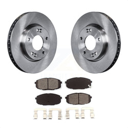 Front Disc Brake Rotors And Semi-Metallic Pads Kit For Kia Forte Koup Forte5 K8S-100585