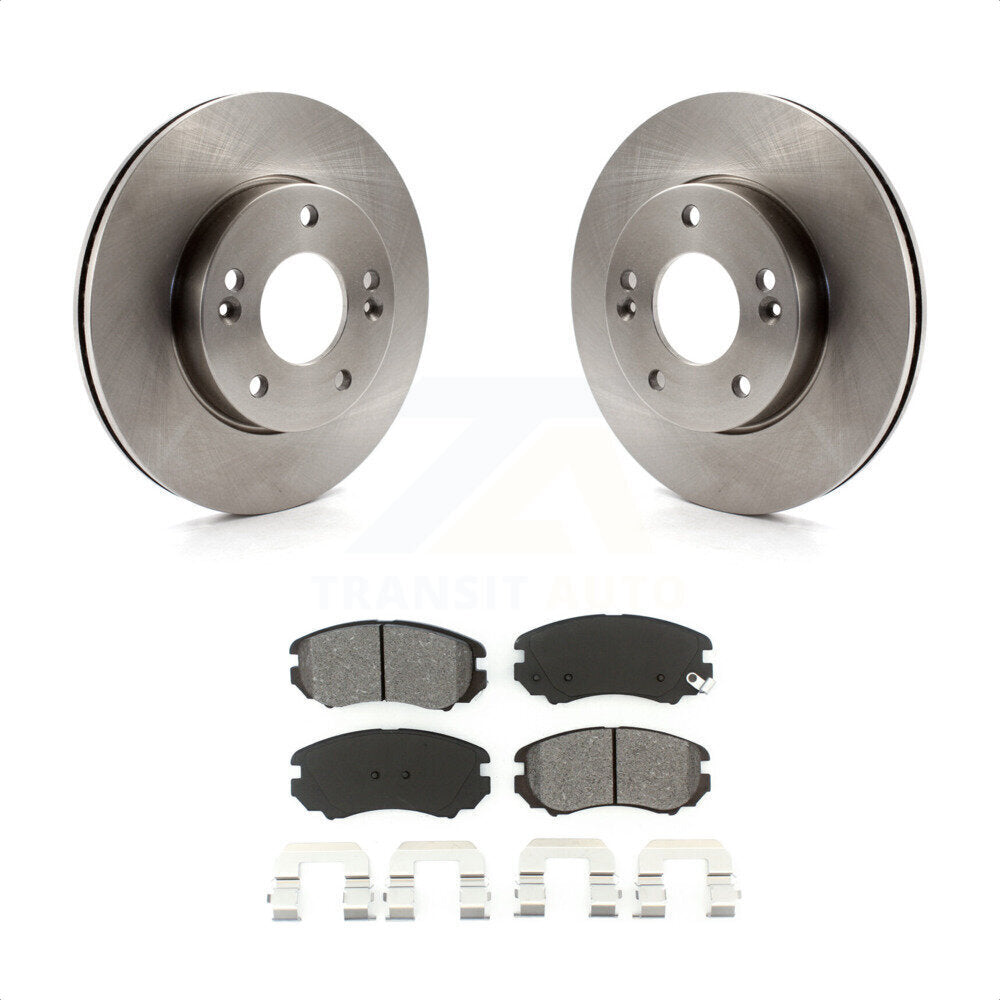 Front Disc Brake Rotors And Semi-Metallic Pads Kit For 2010-2011 Kia Soul 1.6L K8S-100600 by Transit Auto