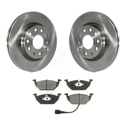 Front Disc Brake Rotors And Semi-Metallic Pads Kit For 2011-2015 Volkswagen Jetta With 280mm Diameter Rotor K8S-100612