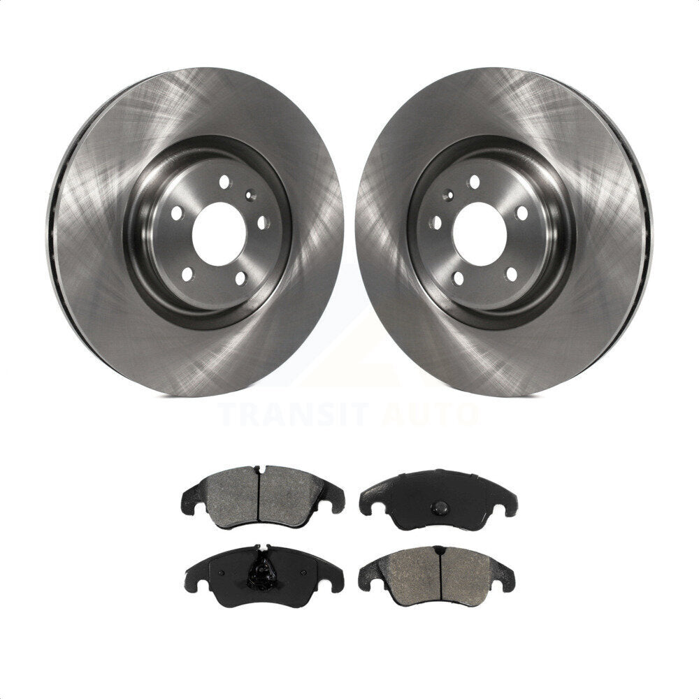 Front Disc Brake Rotors And Semi-Metallic Pads Kit For Audi A6 K8S-100614 by Transit Auto