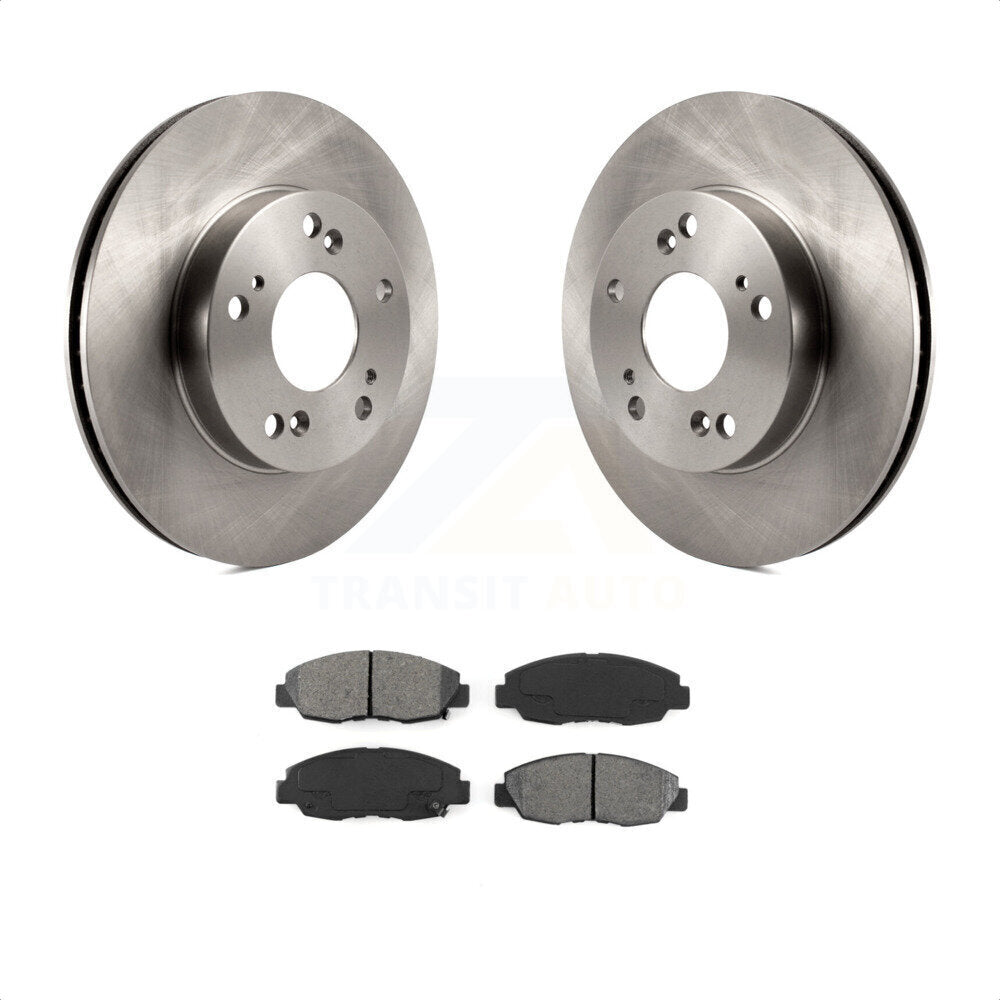 Front Disc Brake Rotors And Semi-Metallic Pads Kit For Honda Civic K8S-100618 by Transit Auto