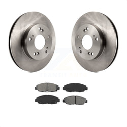 Front Disc Brake Rotors And Semi-Metallic Pads Kit For Honda Civic K8S-100618