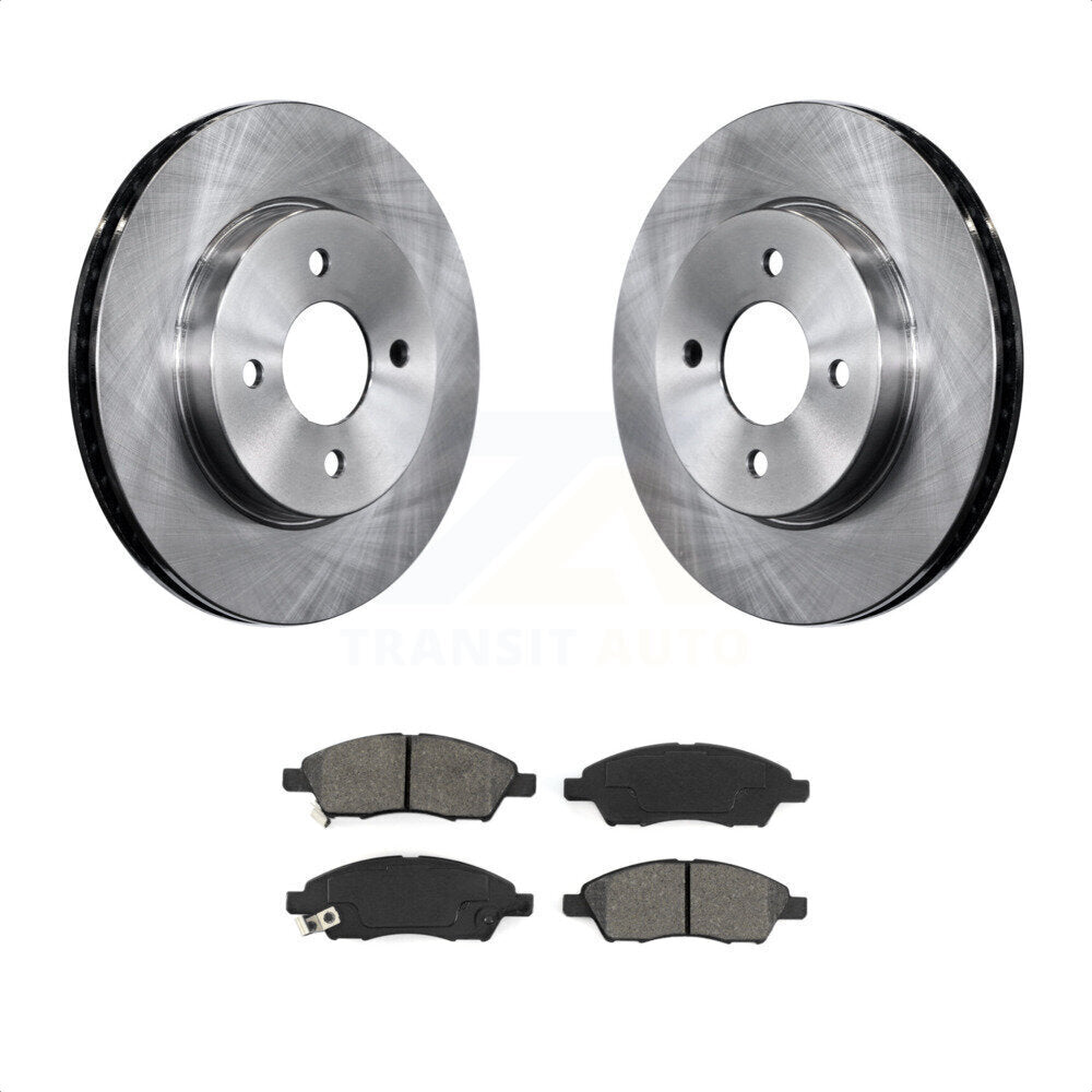 Front Disc Brake Rotors And Semi-Metallic Pads Kit For Nissan Versa Note Micra K8S-100627 by Transit Auto