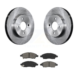 Front Disc Brake Rotors And Semi-Metallic Pads Kit For Nissan Versa Note Micra K8S-100627