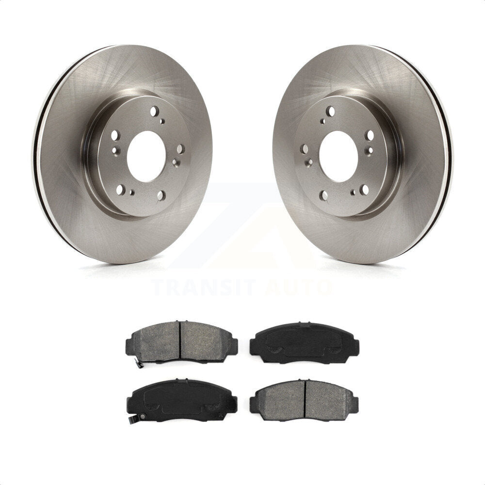 Front Disc Brake Rotors And Semi-Metallic Pads Kit For Honda Civic K8S-100630 by Transit Auto