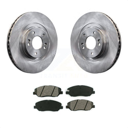 Front Disc Brake Rotors And Semi-Metallic Pads Kit For 2013-2016 Hyundai Santa Fe XL 3.3L K8S-100632