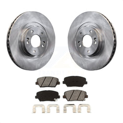 Front Disc Brake Rotors And Semi-Metallic Pads Kit For Hyundai Santa Fe Sport Kia Sorento K8S-100633