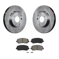 Front Disc Brake Rotors And Semi-Metallic Pads Kit For 2013-2015 Mazda CX-5 K8S-100635