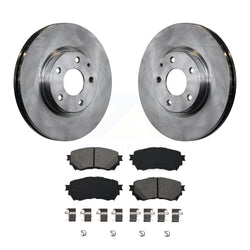 Front Disc Brake Rotors And Semi-Metallic Pads Kit For Mazda 6 K8S-100636