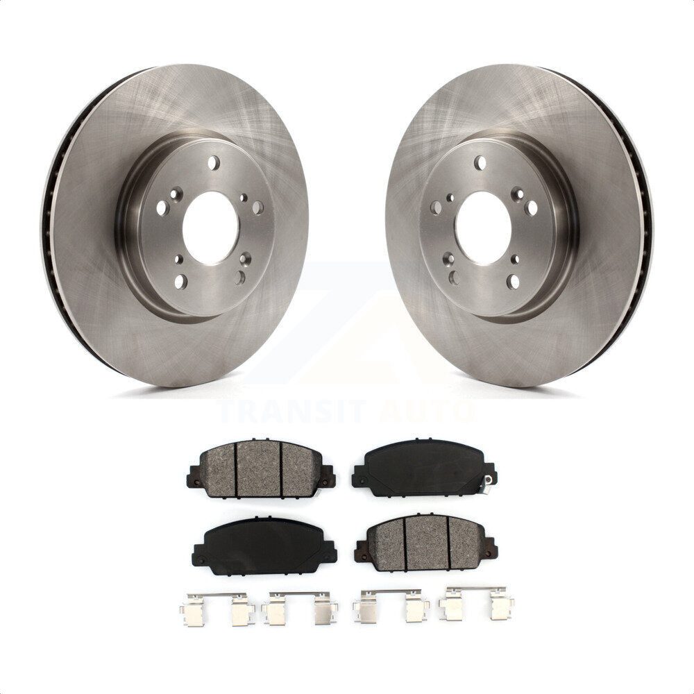 Front Disc Brake Rotors And Semi-Metallic Pads Kit For Honda Accord K8S-100638 by Transit Auto