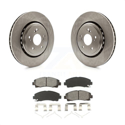 Front Disc Brake Rotors And Semi-Metallic Pads Kit For 2015-2020 Acura TLX K8S-100646