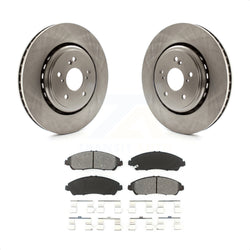 Front Disc Brake Rotors And Semi-Metallic Pads Kit For 2014-2016 Acura MDX K8S-100647