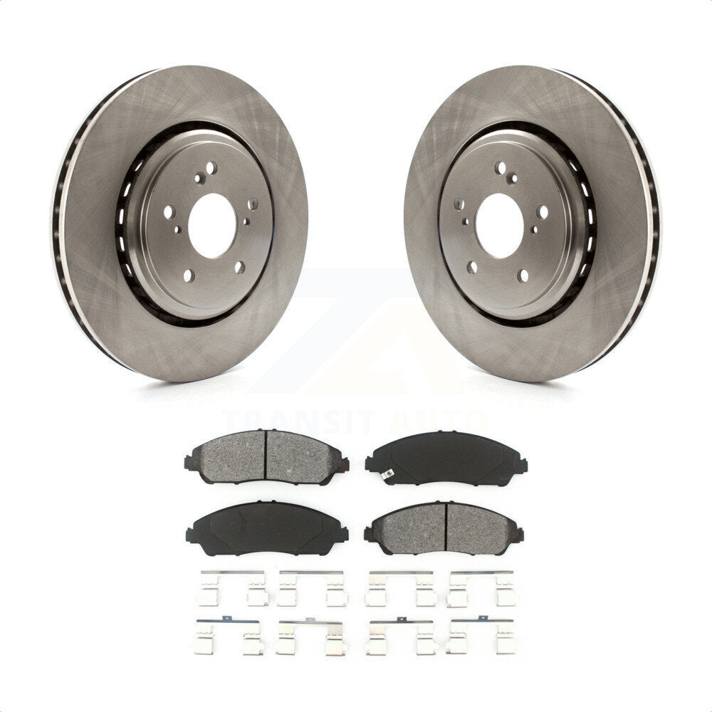 Front Disc Brake Rotors And Semi-Metallic Pads Kit For 2014-2016 Acura MDX K8S-100647 by Transit Auto