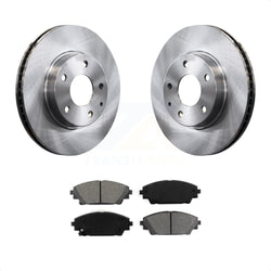 Front Disc Brake Rotors And Semi-Metallic Pads Kit For 2016-2021 Mazda CX-3 FWD K8S-100654