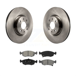 Front Disc Brake Rotors And Semi-Metallic Pads Kit For Fiat 500 K8S-100656