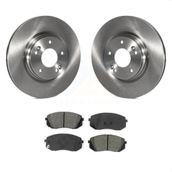 Front Disc Brake Rotors And Semi-Metallic Pads Kit For 2015 Hyundai Sonata GAS engine With Manual Parking K8S-100665
