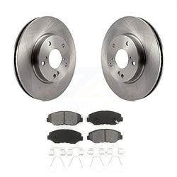 Front Disc Brake Rotors And Semi-Metallic Pads Kit For Honda Civic K8S-100668