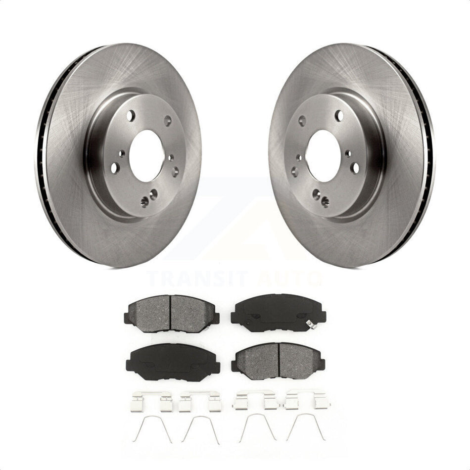 Front Disc Brake Rotors And Semi-Metallic Pads Kit For Honda Civic K8S-100668 by Transit Auto