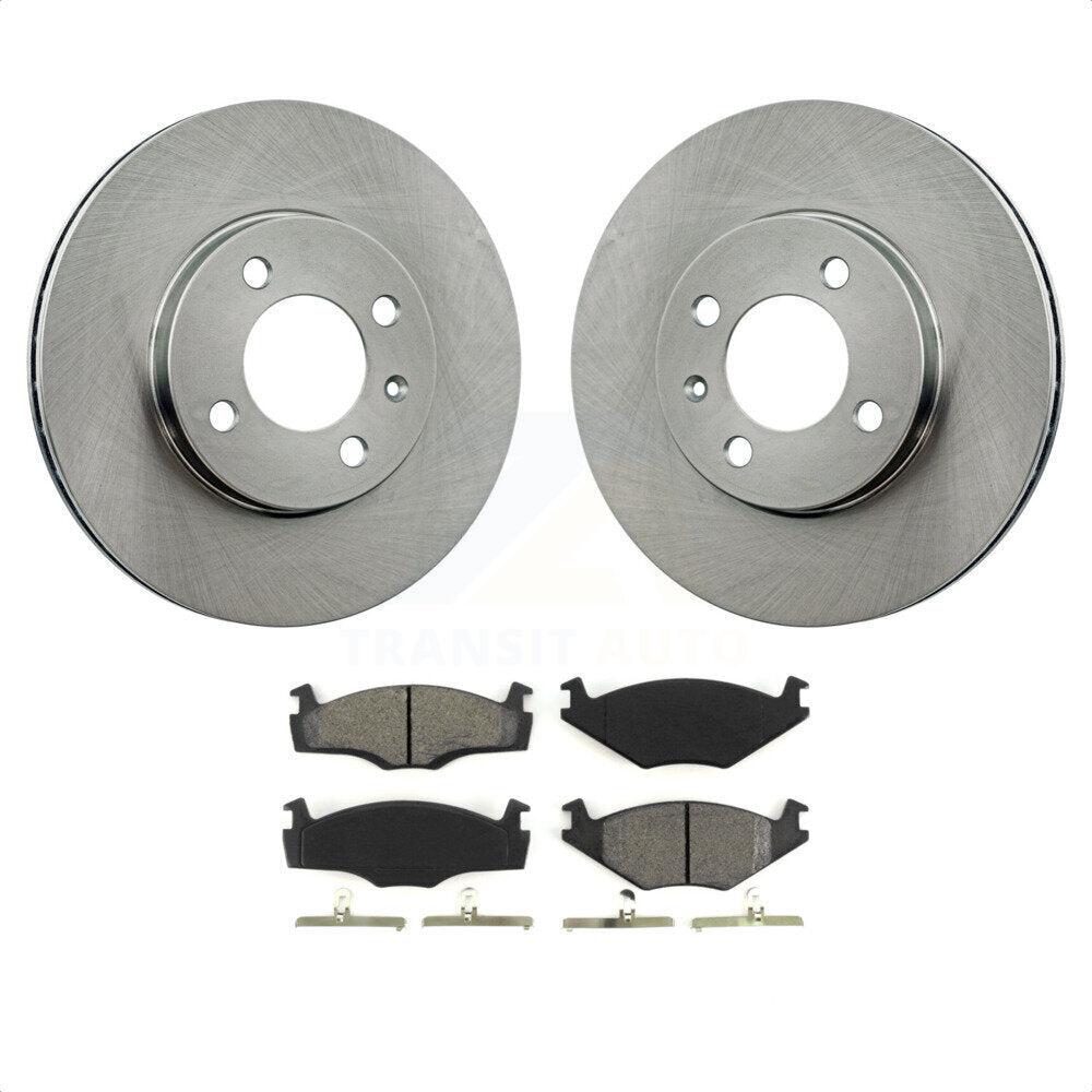 Front Disc Brake Rotors And Semi-Metallic Pads Kit For Volkswagen Scirocco Jetta K8S-100670 by Transit Auto